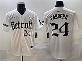 Men's Detroit Tigers #24 Miguel Cabrera White Motor Gothic Edition Vapor Premier Limited Stitched Jersey,baseball caps,new era cap wholesale,wholesale hats